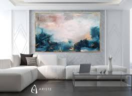 Extra Large Panoramic Wall Art Blue