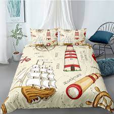 anchor duvet cover set colorful in