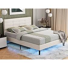 Ikifly Modern Queen Size Led Bed Frame