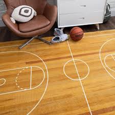 mohawk prismatic basketball court kids rug 3 4 x 5 area rug brown