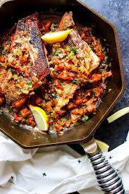 pan seared snapper with red pepper