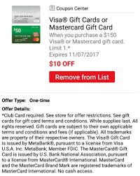 10 off 150 visa mastercard gift card
