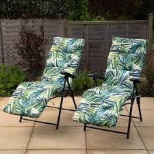 Leaf Pattern Recliner Lounger Chairs