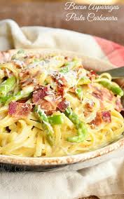 bacon asparagus pasta carbonara will