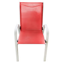 Sling Stack Chair With White Frame At