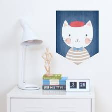 French Cat Wall Banner Decal Tinyme