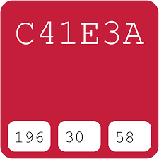 Cardinal C41e3a Hex Color Code Schemes Paints