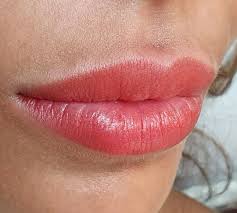 pink lips with lip blush treatment