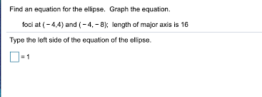 Equation For The Ellipse Graph
