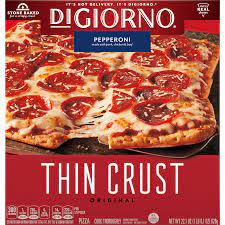 thin crust pepperoni frozen pizza