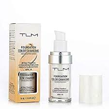 Tlm Flawless Colour Changing Warm Skin Tone Foundation Makeup Base Nude Face Moisturizing Liquid Cover Concealer For Women Girls Foundation 1