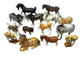 collection of horse figures into