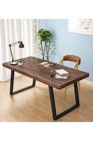 Great savings & free delivery / collection on many items. Solid Wood Natural Work Table Iron Skeleton Office Table Wood Etsy Wood Computer Desk Rustic Office Desk Solid Wood Desk