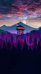 forest scenery watchtower firewatch