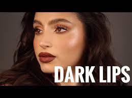 how to dark lips makeup tutorial