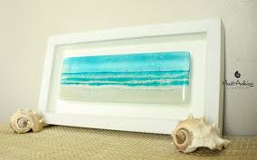 Landscape Beach Glass Wall Art Frame