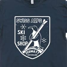 Vintage Skiing T Shirt Ski Swiss Alps Snowboard Tee Zermatt Switzerland Penguin Shirt Design Tees From Liguo0056 15 53 Dhgate Com