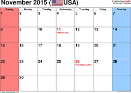 Feel Free To Download November 2015 Calendar Blank And