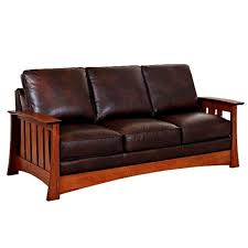 crafts leather mission sofa