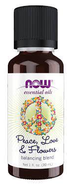 Amazon.com: NOW Essential Oils, Peace, Love and Flowers, Sweet Floral  Aromatherapy Scent, Blend of Pure Essential Oils, Vegan, Child Resistant Cap,  1-Ounce : Everything Else