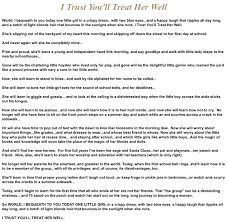 i trust you ll treat her well by dan valentine from the book i trust you ll treat her well by dan valentine from the book american essays sentimental classics designed to make the heart sing published by geo