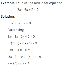 Linear Non Linear Equation