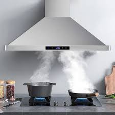 Wall Mount Ducted Range Hood Silver