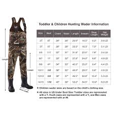 Tidewe Hunting Chest Waders For Toddler Children Neoprene Realtree Max5 Camo Waders