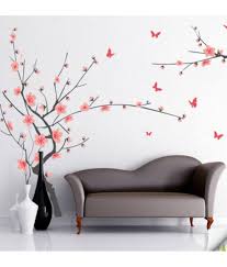 Flowers Print Pvc Wall Stickers