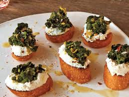 broiled goat cheese toasts with