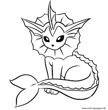 Download pokemon vaporeon coloring pages and use any clip art,coloring,png graphics in your website, document or presentation. Vaporeon Coloring Pages Printable