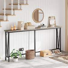 homefan 72 8 inch console table with 2