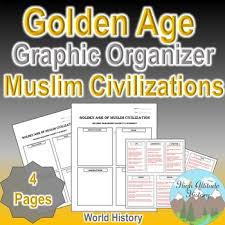 Golden Age Of Muslim Civilizations Graphic Organizer Chart World History