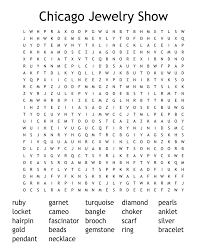 chicago jewelry show word search wordmint