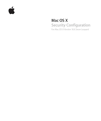 mac os x security configuration guide