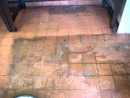clean terracotta tile flooring