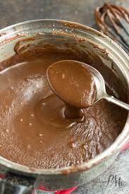 chocolate frosting with cocoa powder