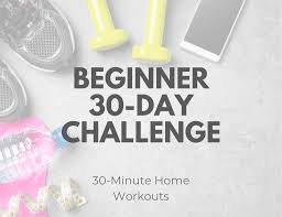30 day beginner home workout challenge