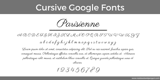 25 best cursive google fonts with