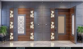 Elegant Front Jali Door Concept