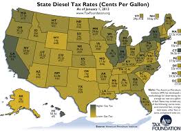 Monday Map State Diesel Tax Rates 2013 Tax Foundation