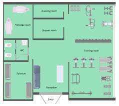 gym floor plan gym and spa area plans