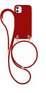 necklace case soft touch simple red