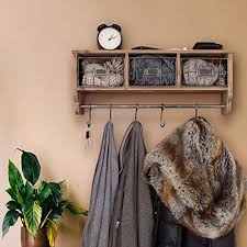rustic coat rack wall mounted shelf