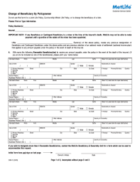metlife beneficiary letter form fill