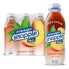 snapple zero sugar peach bottled tea