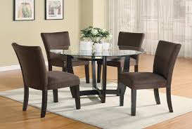 round tempered glass dining table set