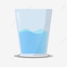 Half Glass Filled With Water Glass
