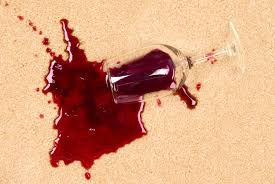 spilled red wine or kool aid