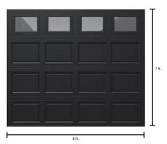 insulated black single garage door